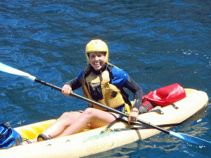 Amy kayaking at the Islands Amy Kayaking at Channel Islands National Park