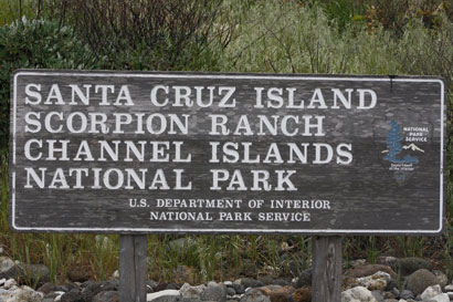 island sign Santa Cruz Island signs