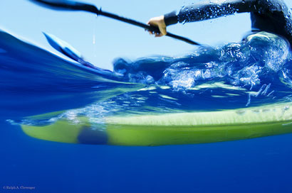 kayaking underwater photography
